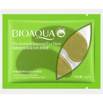 Гидрогелевые патчи с экстрактом морских водорослей 7,5 гр / BIOAQUA NICOTINAMIDE SEAWEED COLLAGEN EYE MASK