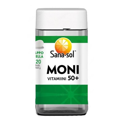 Мультивитаминный комплекс Sana-sol 50+ специально разработан для взрослых мужчин и женщин старше 50 лет "Sana-sol 50+ monivitamiini" 120 таб