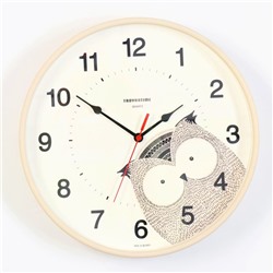 Часы настенные, серия: Интерьер, "Сова", d-30.5 см, плавный ход