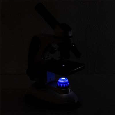 Микроскоп лабораторный кратность 40,100,400, подсветка