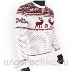 Шерстяной свитер с оленями - 120.2