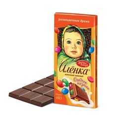 Аленка с разноцветным драже шоколад 90 г