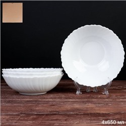 Набор суповых тарелок 4 штуки 650 мл 175 мм А белый / TW-70XN (WHITE) / С