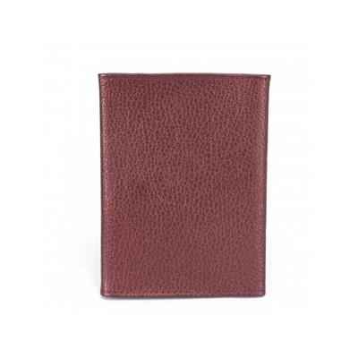 Обложка для паспорта Croco-П-402 (5 карм)  натуральная кожа бордо металлик (232)  238030