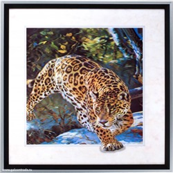 Картина 5D 40х40 075 Леопард / 2002B-012C /
