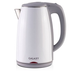 Чайник Galaxy GL 0307. 1.7л. 2000Вт. ДВОЙНАЯ СТЕНКА. Белый /1/6/
