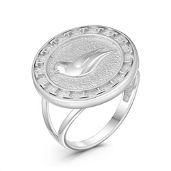 Кольцо из серебра родированное - Птица