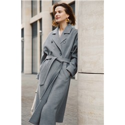 Двубортное пальто, серый. Арт.1011