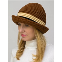 Шляпа женская весна-осень Violet (Цвет коричневый), размер 54-56, шерсть 30%