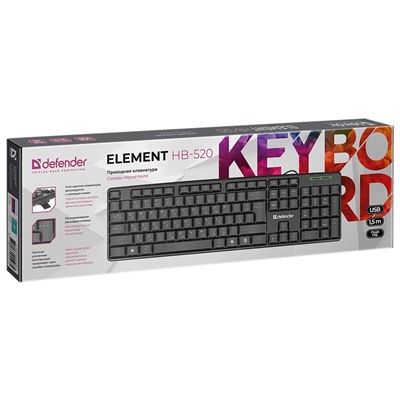 Клавиатура Defender Element HB-520 USB KZ (black)