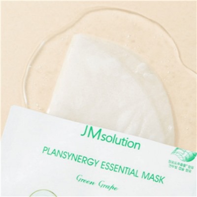 Jmsolution Тканевая маска для лица ревитализирующая с зелёным виноградом / Plansynergy Essential Mask Green Grape, 30 мл