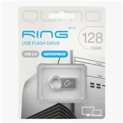 Флэш накопитель USB 128 Гб Qumo Ring 3.0 (metallic)