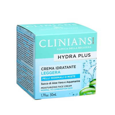 Подарочный набор женский Clinians Hydra Plus:Крем+Гель для умывания+Салфетки+Щетка для лица