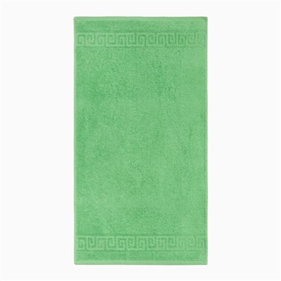 Полотенце махровое с бордюром 70х140 см, классический зелёный, хлопок 100%, 430г/м2
