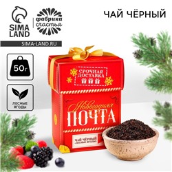 Новый год! Чай чёрный «Новогодняя почта», вкус: лесные ягоды, 50 г.