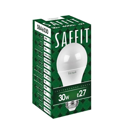 Лампа светодиодная SAFFIT, 30W 230V E27 6400K A65, SBA6530