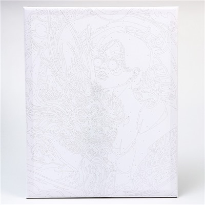 Картина по номерам на холсте с подрамником «Девушка с драконом» 40 × 50 см