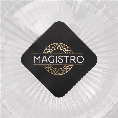 Креманка стеклянная Magistro «Грани», 300 мл, 12×10 см, цвет прозрачный