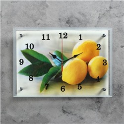 Часы-картина настенные, серия: Кухня, "Лимонный аромат", 25х35  см