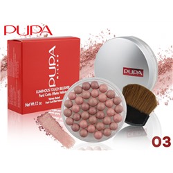 Румяна в шариках Pupa Milano с кисточкой 20гр, Тон 03