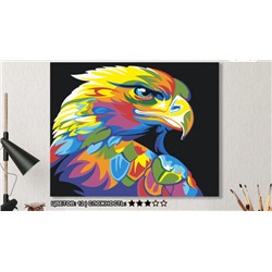 Картина по номерам на холсте 50х40 см. «Радужный орёл». TM Selfica
