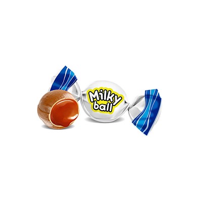Карамель молочная Milky ball (упаковка 0,5 кг)