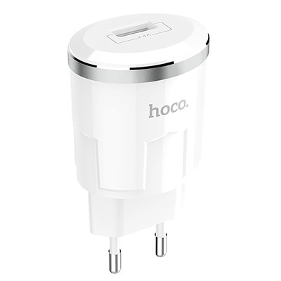 Адаптер Сетевой с кабелем Hoco C37A USB 2,4A/10W (USB/Micro USB) (white)