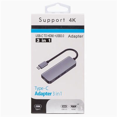 Хаб USB Type-C - BYL-2011N (HDMI, USBx2)