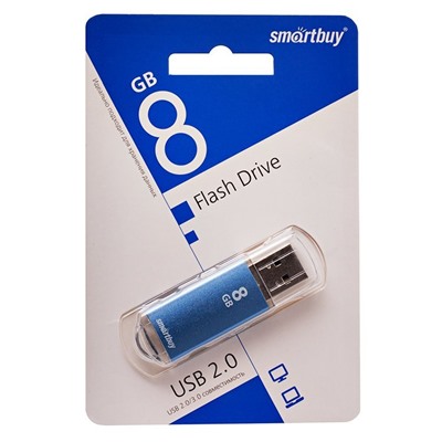 Флэш накопитель USB  8 Гб Smart Buy V-Cut (black)