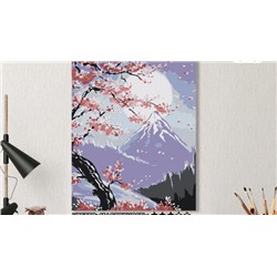 Картина по номерам на холсте 50х40 см. «Цветущая сакура». TM Selfica