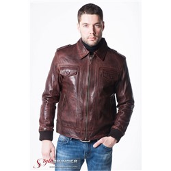 Куртка кожаная KREZZ M129 brown