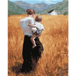 Картина по номерам на подрамнике Мать и дитя 40х50