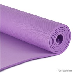 Коврик для йоги и фитнеса спортивный гимнастический EVA 6мм. 173х61х0,6 цвет: фиолетовый / YM-EVA-6V / уп 24
