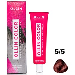OLLIN COLOR Перманентная крем-краска для волос 5/5 светлый шатен махагоновый 60 мл