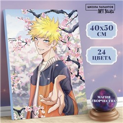 Картина по номерам на холсте с подрамником «Самурай в сакуре», 40 × 50 см