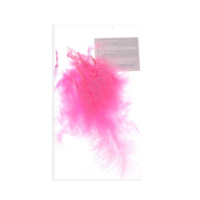 Набор перьев для декора 10 шт, размер 1 шт 10*2 цвет светло-розовый
