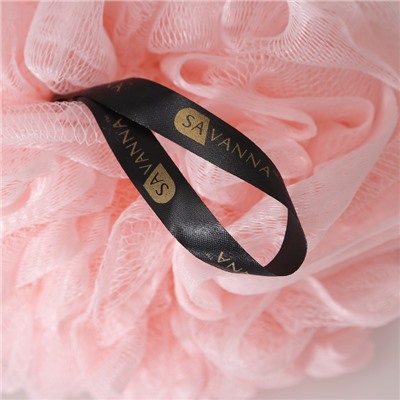 Мочалка для тела SAVANNA «Нежность», 90 гр, цвет розовый