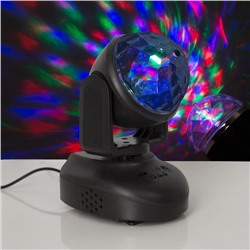Световой прибор «Вращающийся шар» 8.5 см, динамик, свечение RGB, 12 В