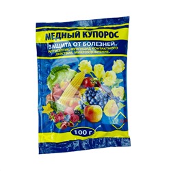 Медный купорос 100г, защита от болезней, на 10л воды