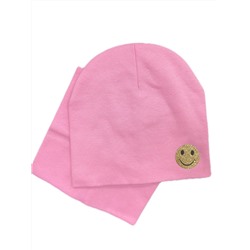 Комплект шапка+снуд для девочки Смайл 9.010 роз