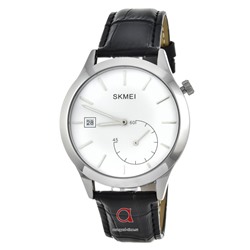 Skmei 1581LSIBK silver/ black leather