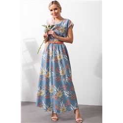Очаровательное платье в серо-голубом цвете Дарья №95