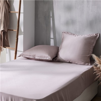 Простыня на резинке SL Home Tencel 140*200+30 см , цв. пудра