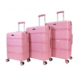 Набор из 3 чемоданов с расширением арт.11195 Розовый