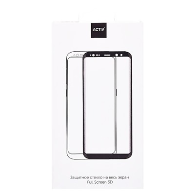 Защитное стекло Full Screen Activ Clean Line 3D для "Samsung SM-G935 Galaxy S7 Edge" (black) (black)
