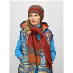 Комплект зимний женский повязка+шарф Аляска (Цвет светло-серый), размер 56-58, шерсть 50%, мохер 30%