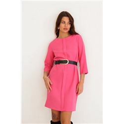 10865 Платье с планкой розовое