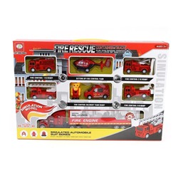 Набор игрушечных пожарных машин (41x5x28см)