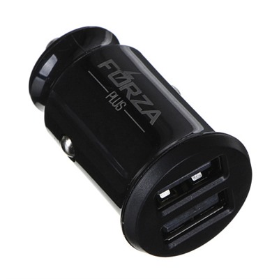 FORZA Автомобильное зарядное устройство Комфорт, 2xUSB, 2.4А, 5В, 2 цвета