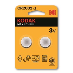 Элемент литиевый Kodak CR2032 (2-BL) (30/240) ЦЕНА УКАЗАНА ЗА 2 ШТ